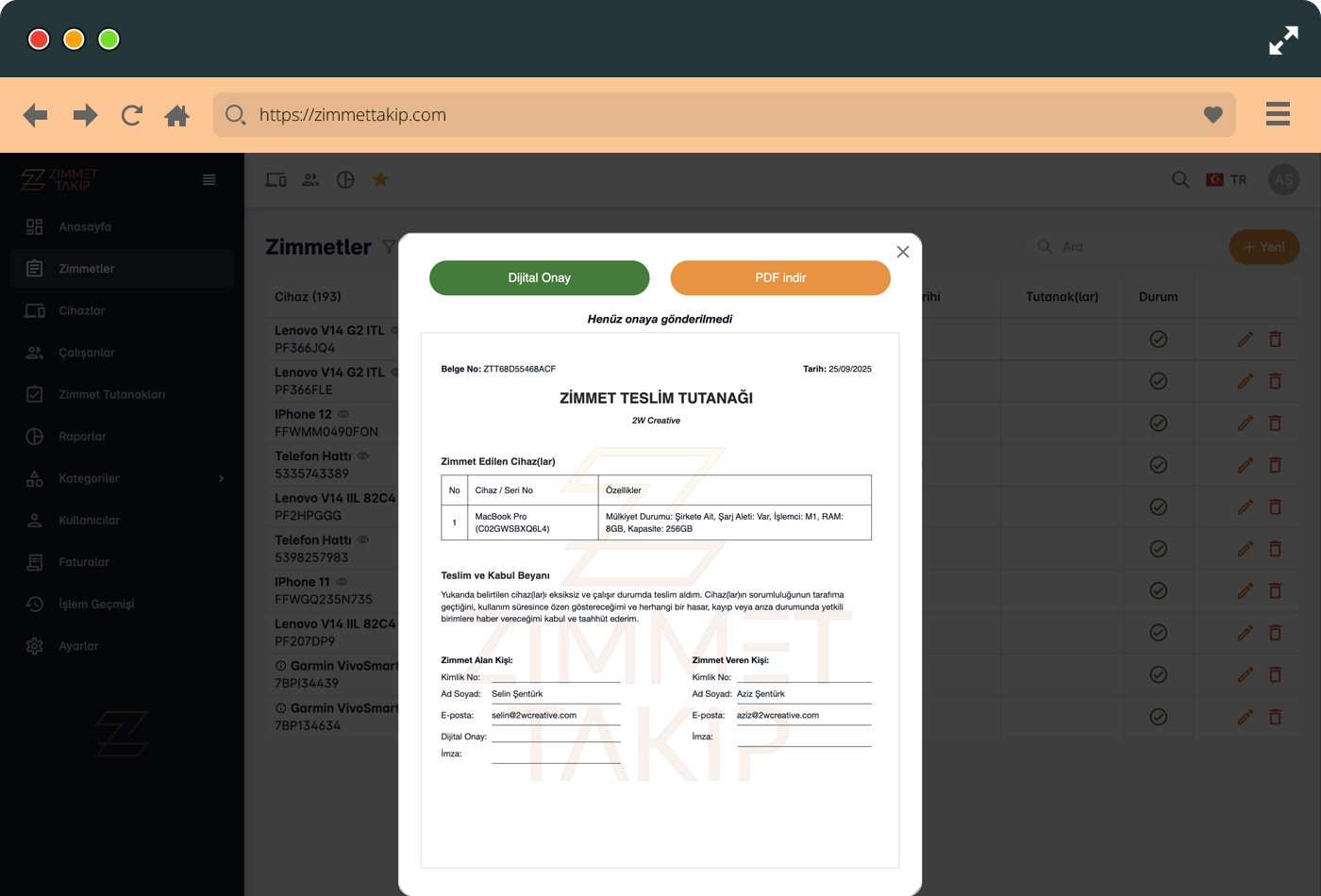 assignment asset form