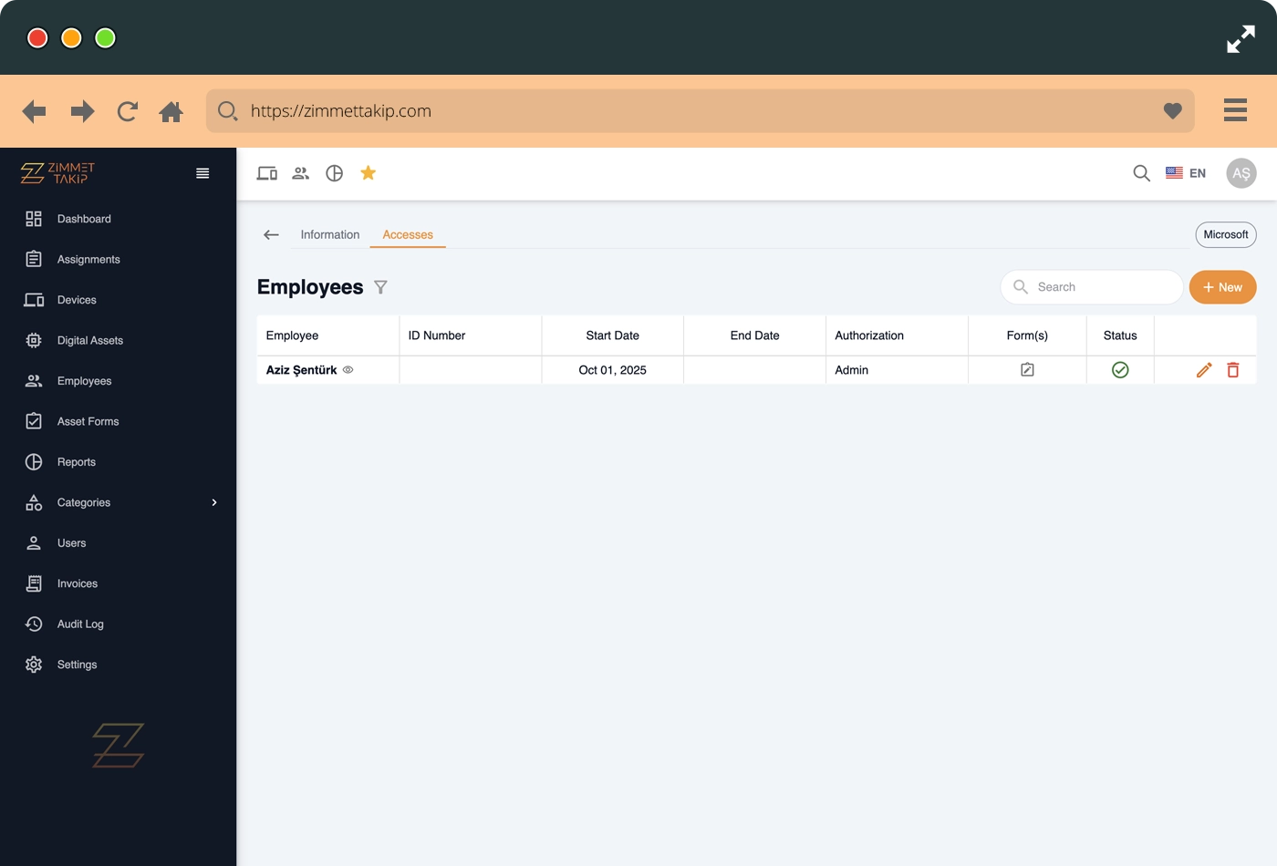 permission settings screen interface