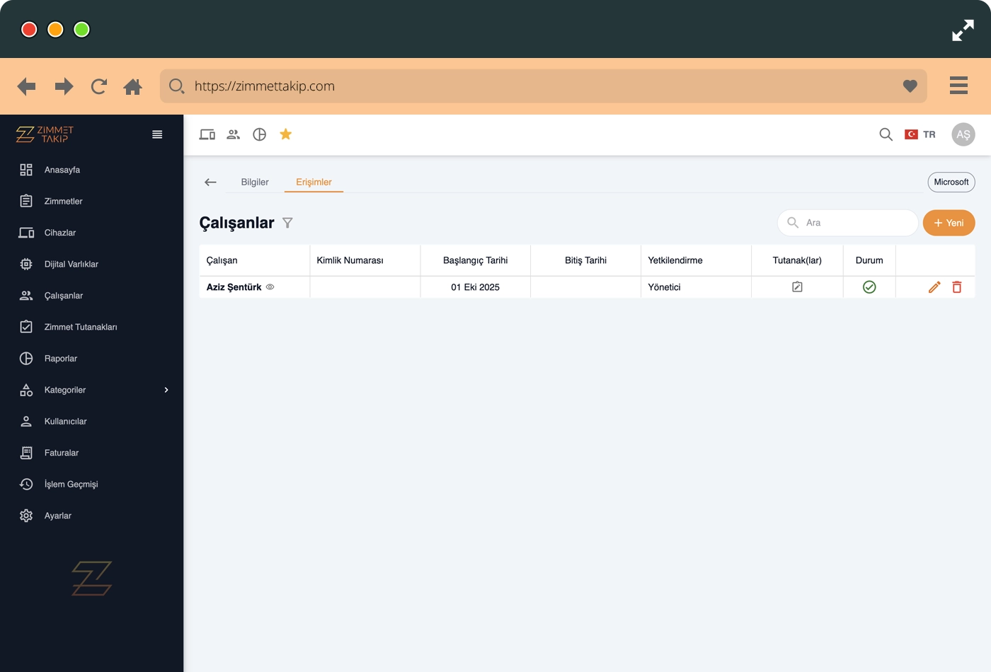 permission settings screen interface